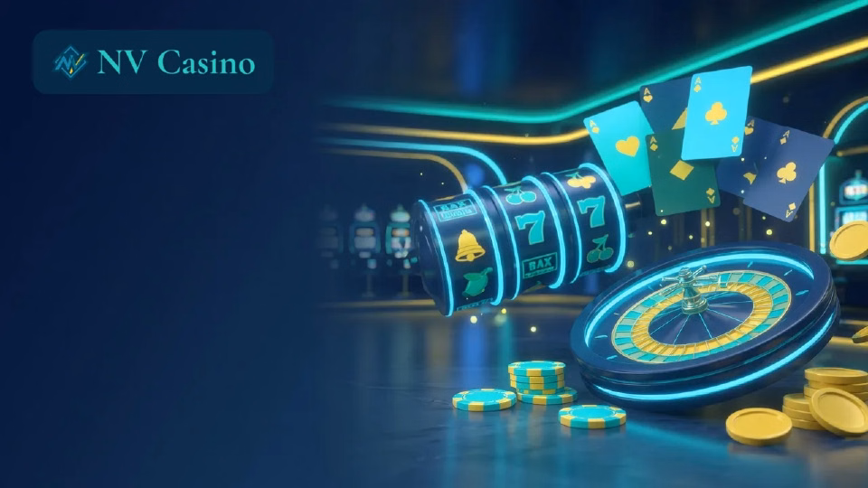 NV Casino Anmeldebereich in den Markenfarben